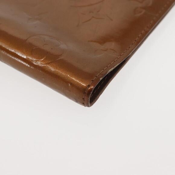 LOUIS VUITTON Vernis Agenda PM Day Planner Cover Bronze R21004 LV Auth 144310